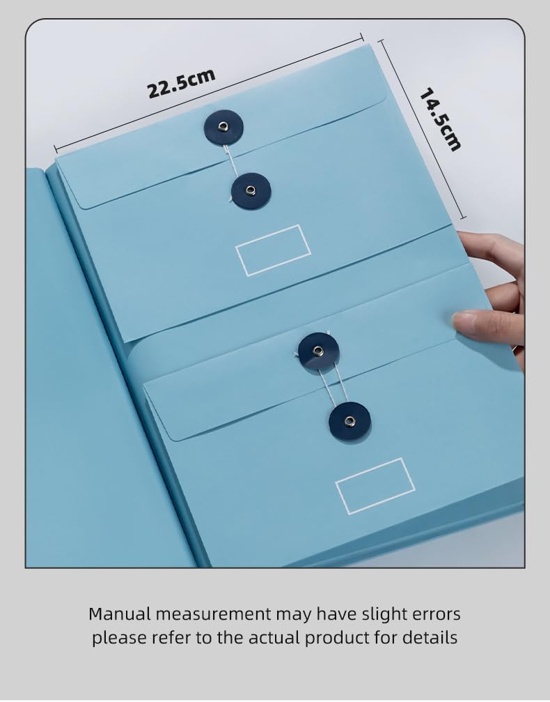 misonia The Life Book Document Organizer - Binder for Important Documents, Document Organizer Foliofor Bills Checks Birth Certificates etc (Blue) - Image 5